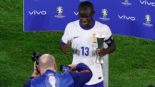 Football player N'golo Kante - A defensive legend and an icon of dedication on the pitch.