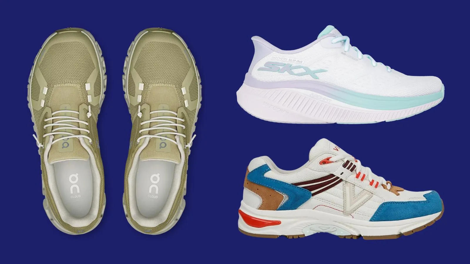 Sneakers for elderly woman designed for all-day comfort and support